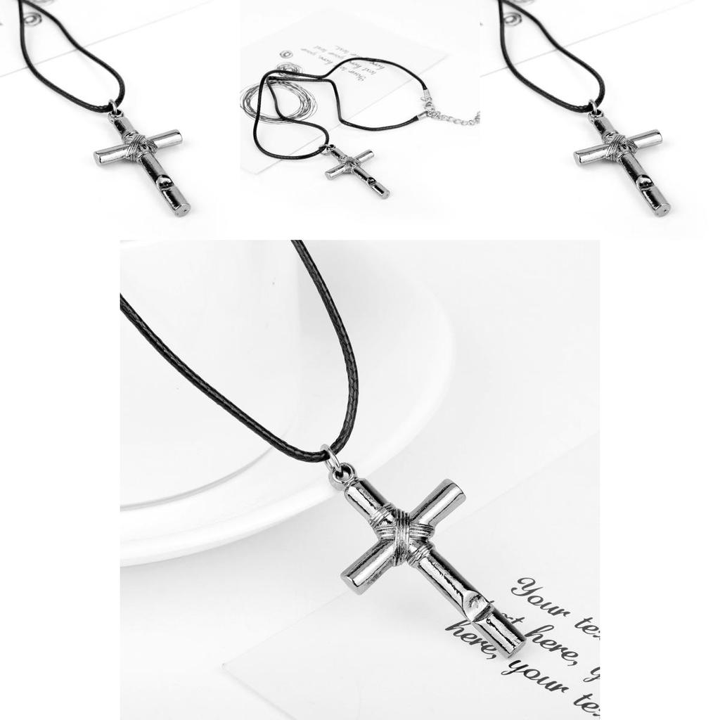 Hell Girl Cross Pendant Necklace With Alloy Design For Women And Men