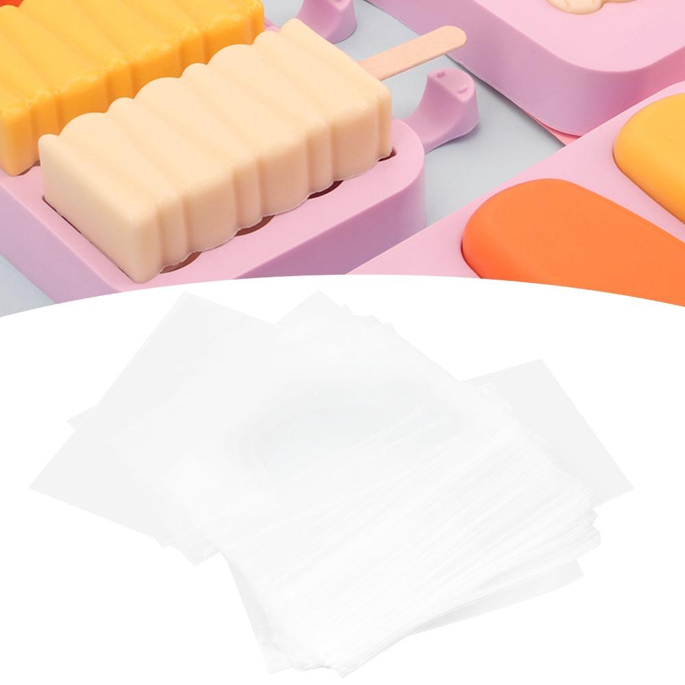 100 Pcs set Transparent Ice Cream Bags Multi Size Rice Crispy Treat Bags Candy Packaging Supplies