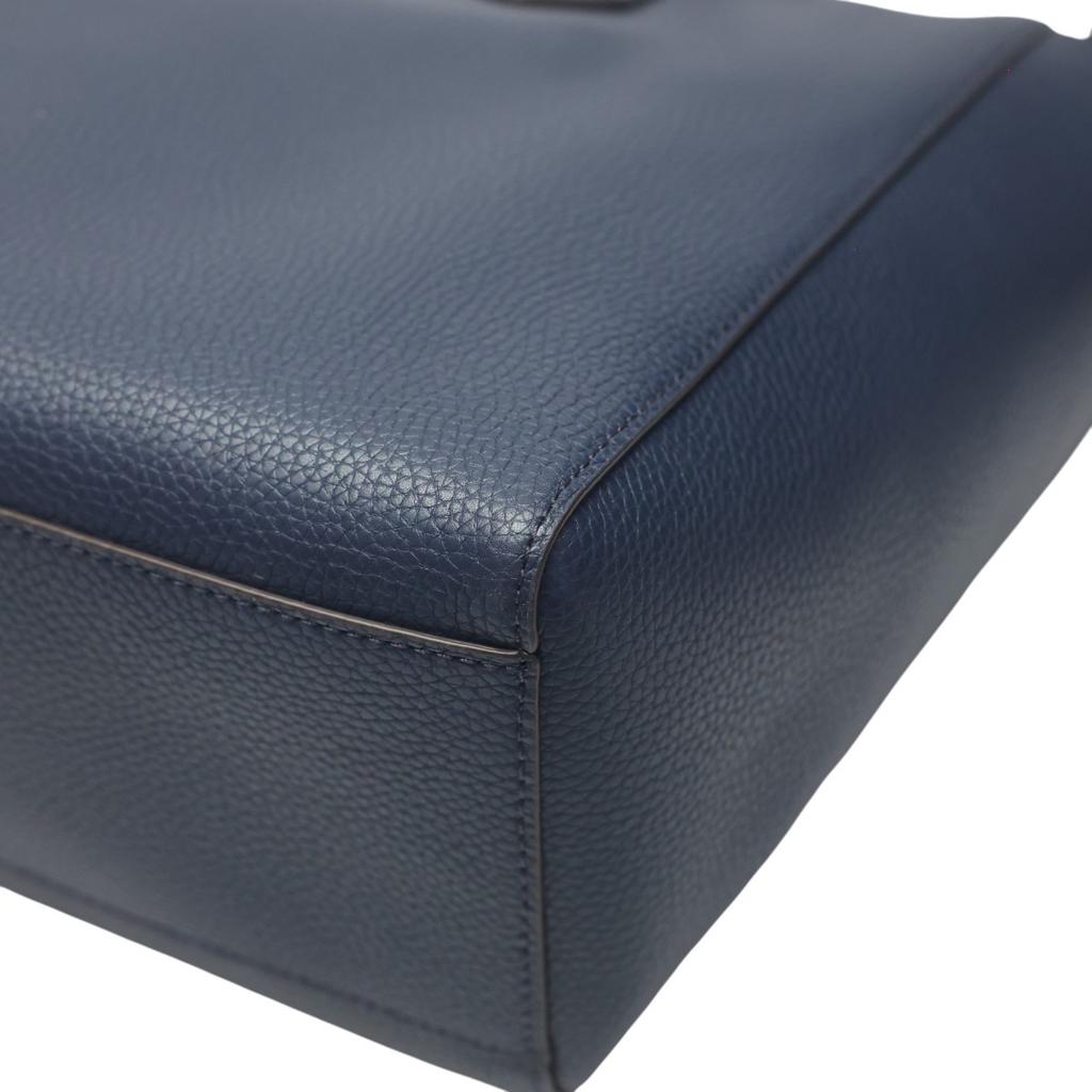 Michael Kors A4 compatible Shoulder Bag Tote Bag leather Navy Women 35H0GKFT9T Used