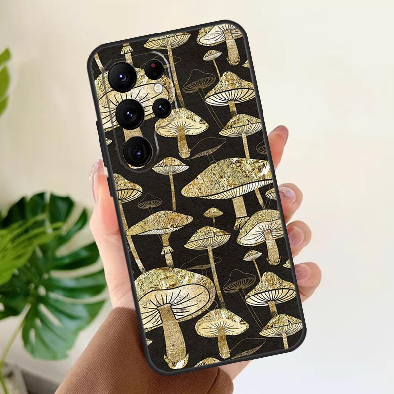 Mushroom Pattern Soft Case For Samsung Galaxy S24 Ultra S21 S22 S23 S25 Plus S20 FE S9 S10 S23 FE Phone Cover