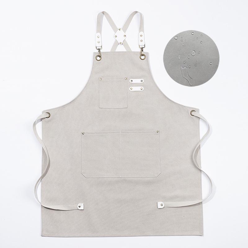 Thickened Canvas All-Cotton Apron for Cooking, Gardening, and Nail Art