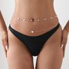 Europe, America, Geometric Pentagram Imitation Pearl Handmade Chain Waist Body Chain Women, Vintage Double Waist Chain