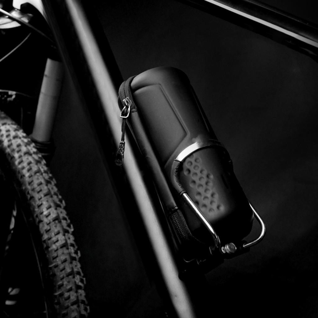 Sac de Rangement pour Vélo Sac à Outils de Réparation avec Fermeture Éclair PU Imperméable Pochette de Cadre Avant Sac de Kit d'Outils de Vélo pour Bouteille d'Eau