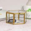 Ringbox Elegant Transparentes Glas Kompakt Schmuckhalter für Hochzeit Verlobung Party Gebrauch