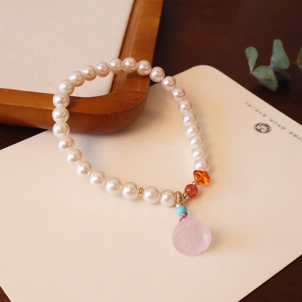 Temperament Jewelry, Natural Amethyst Bracelet, Strawberry Crystal Light Luxury Bangles Women Fashion Jewelry Accessories Gift