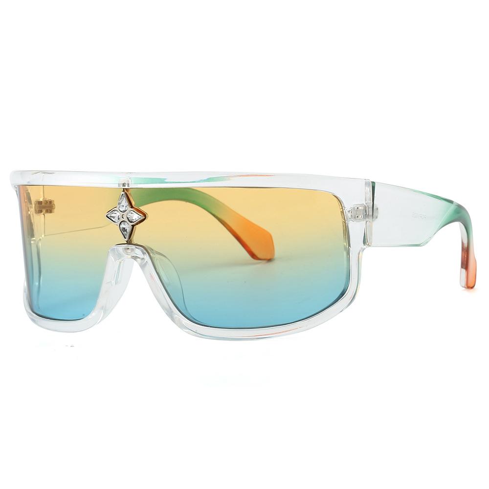 

Brand Style Designer Oversized Luxurious Sunglasses Women For Men Vintage Diamond Sun Eyeglasses Punk Big Frame Windproof Goggle UV400