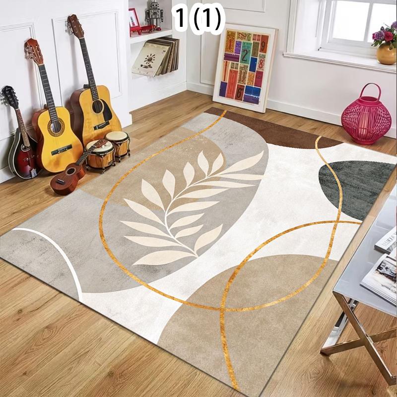 Moderner Luxus-Palmenblatt-Teppich Abstrakt Botanisch Weich Rutschfest Teppich Elegante Boho-Wohnkultur für Schlafzimmer Wohnzimmer