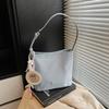 Korean Style Nylon Tote Bag Pure Color Bucket Bag Fashion Underarm Bag  Travel