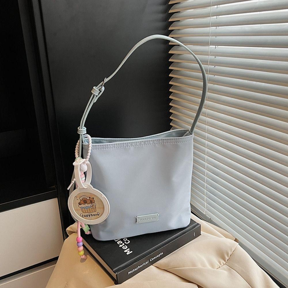 

Korean Style Nylon Tote Bag Handbag Bucket Bag Simple Crossbody Bag Women бежевий