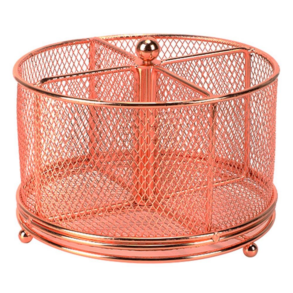 Hollowed-out Makeup Brush Storage Bucket 4 Compartments Desktop Storage Container  Girl Gift