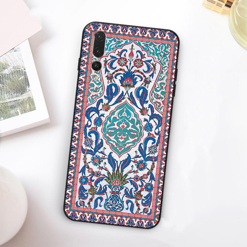 Ancient Floral Tiles For Huawei Nova Y73 Y72 Y90 Y70 Y60 Y91 Y61 12s 12i 11i 8i 9 10 SE P60 P30 Pro P40 Lite Case