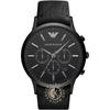 Renato XLarge Black Leather Men's Quartz Chronograph Watch AR2461