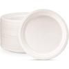 Round Plate Made Of Sugar Cane Pulp, Ecological, .