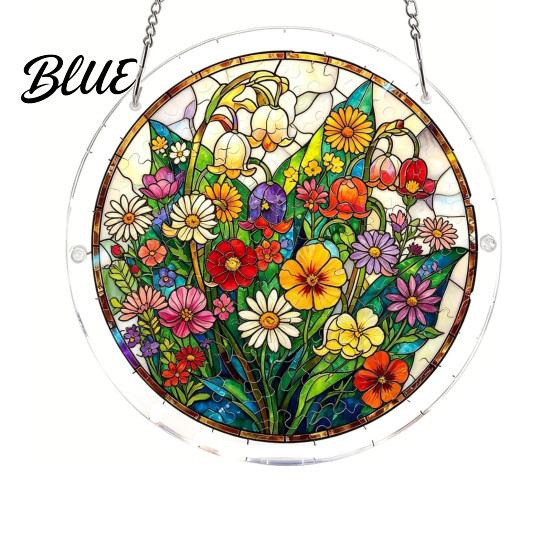 Relaxing Assembly Puzzle Acrylic Jigsaw Suncatcher Colorful Stained Glass Style Sun Catcher Handmade Catcher Kit DIY Puzzles Window Hanging