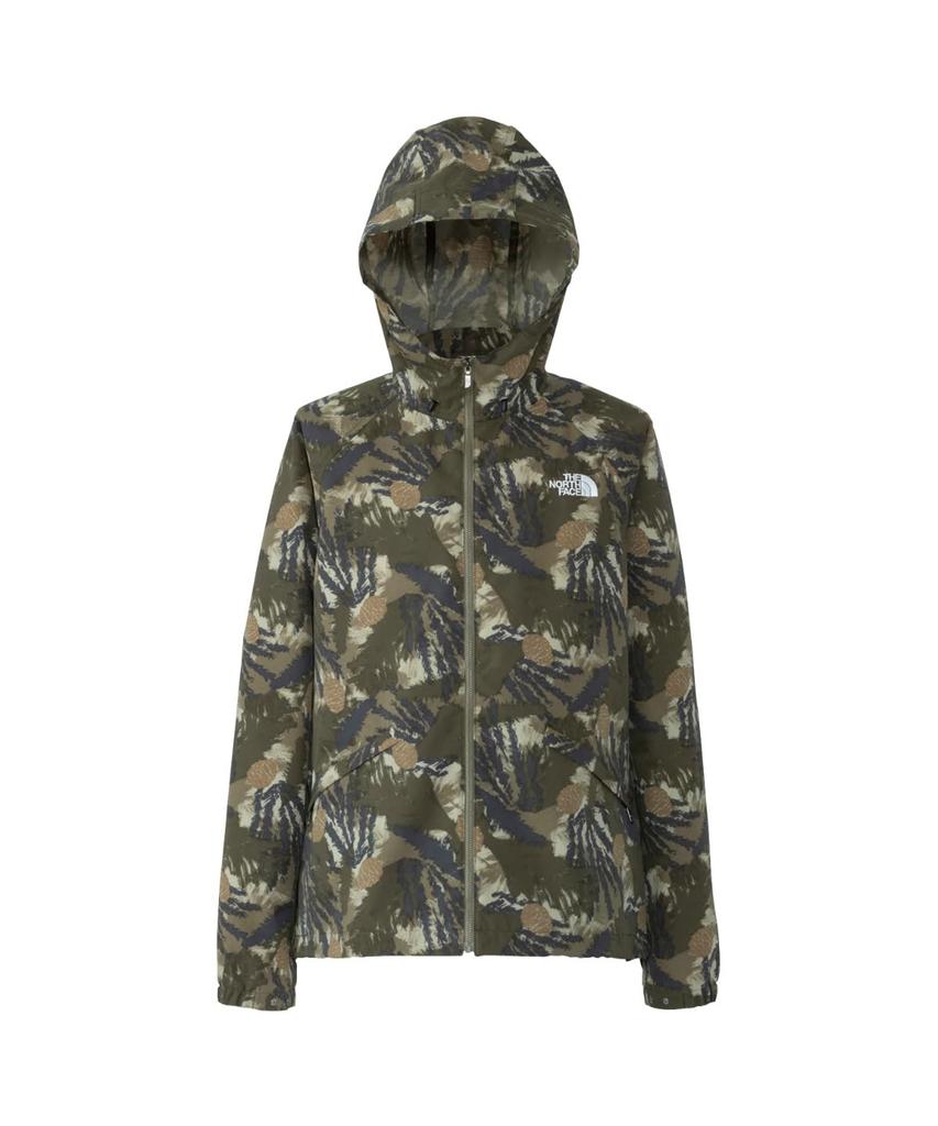 The North Face Novelty TNF Be Free Paint Plant Size L Jacket, Khaki,