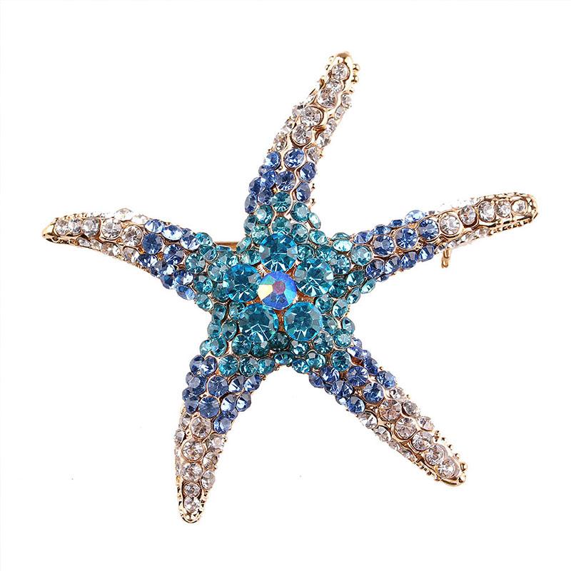 Fashion Starfish Brooch Pin Pendant Brooches for Women