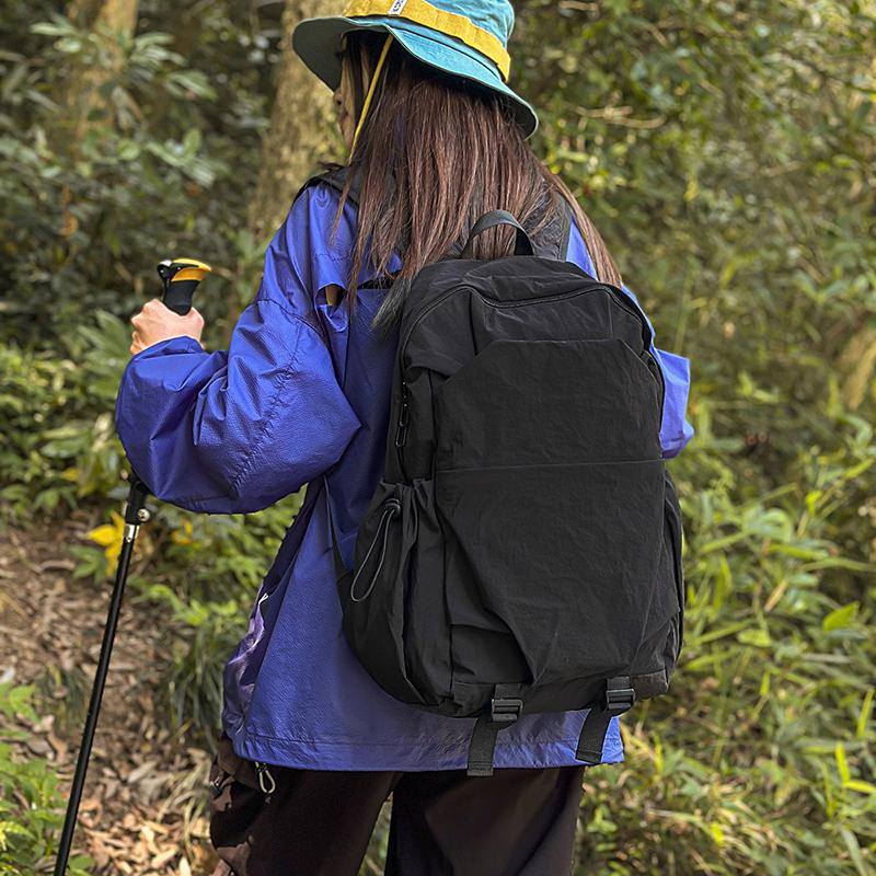 Student Solid Color Schoolbag Large Capacity Backpack