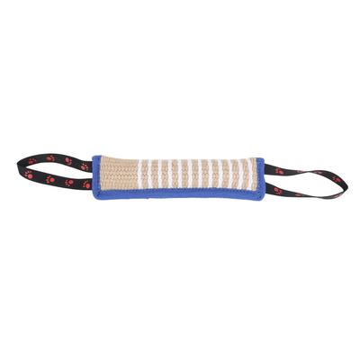 Cuscino da Morso per Cani Antistrappo Interattivo Portatile Addestramento Cuccioli Juta Gioco da Trazione con Manici Robusti