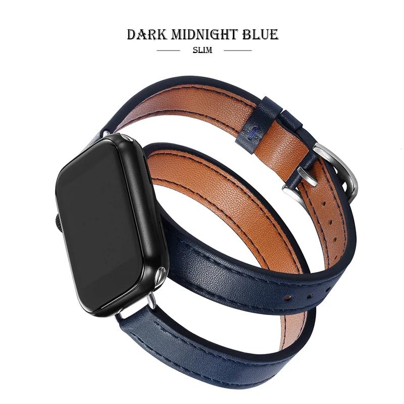 Leather Strap for Apple Watch Band 49mm 41mm 45mm 40mm 44mm Correa For IWatch Series 9 8 7 6 SE 5 4 Ultra 2 Replacement Bracelet