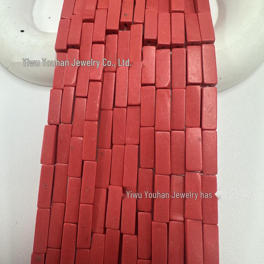 4x13mm Natural Stone Rectangle Bar Beads for DIY Jewelry and Bracelets