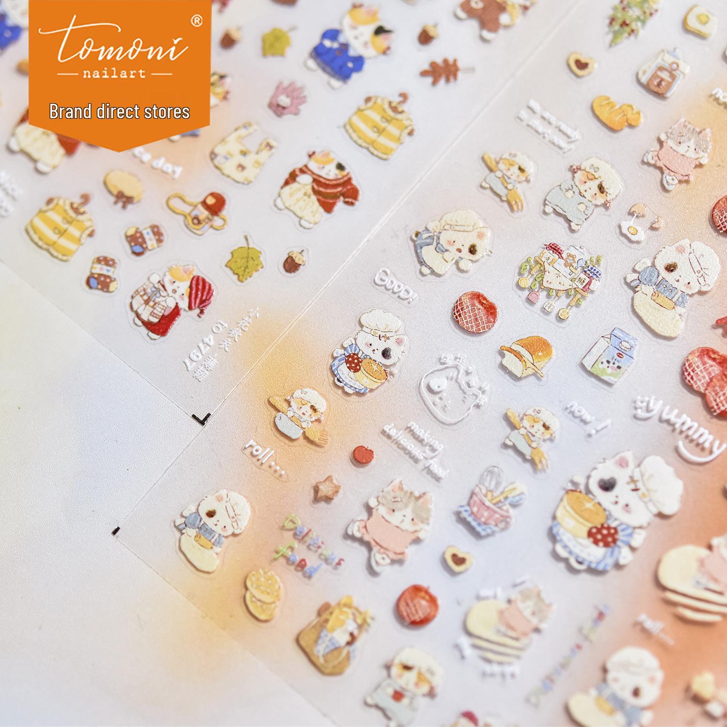 

Tomoni Tough & Thin Japanese Nail Stickers: Autumn Floral Children s Nail Art