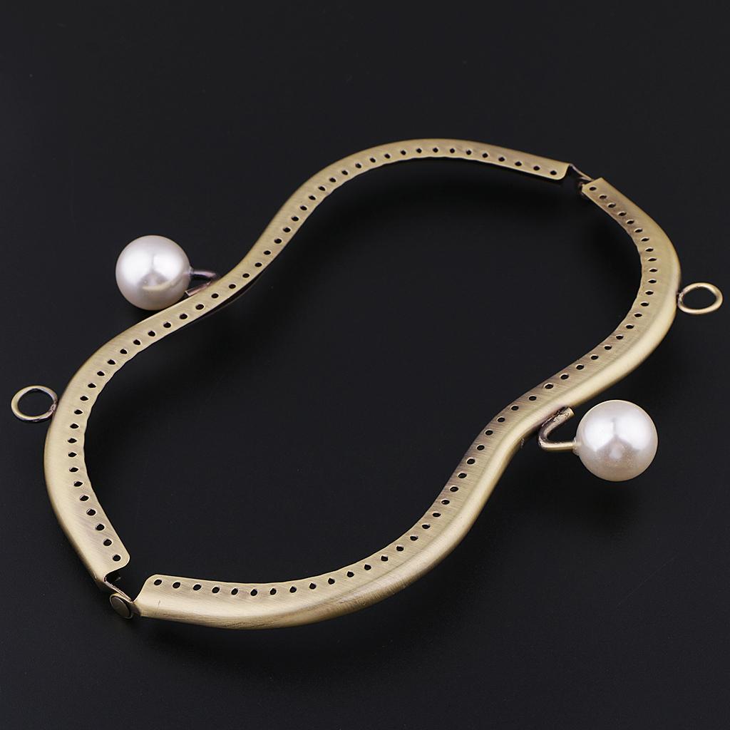 Sewing Craft Metal Purse Frame Iron Bamboo Handle Kiss Clasp Lock for Handmade Bag and DIY Purse Supplies