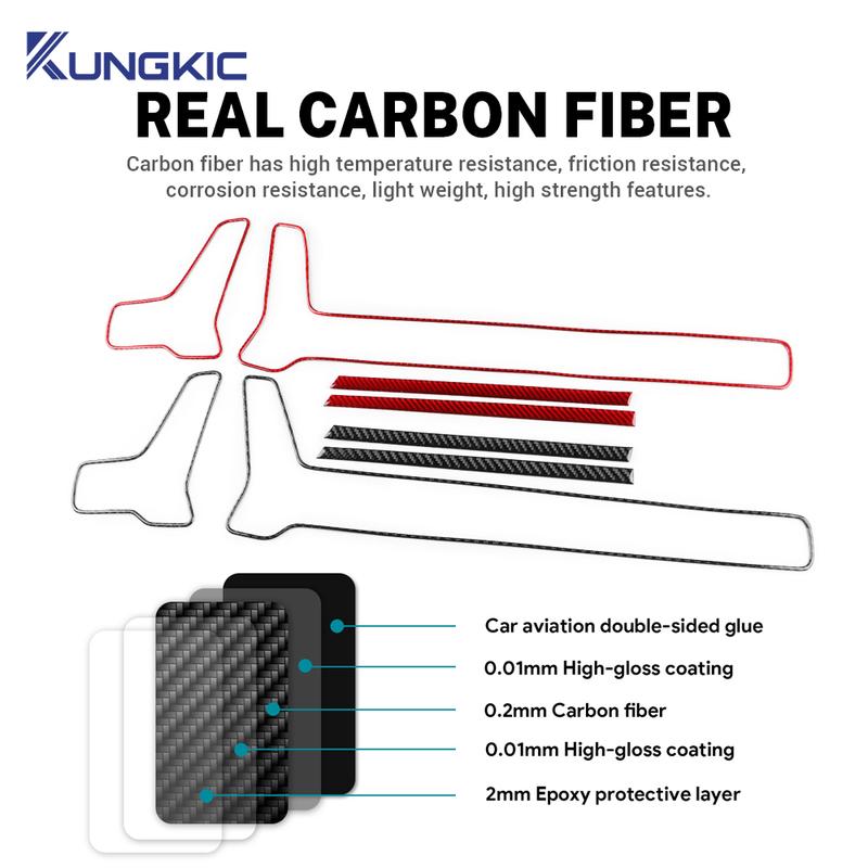 Echte Weiche Kohlefaser Für Kia Sportage NQ5   2024 2025 Auto Lüftungsschlitzrahmen Unter Armaturenbrett Aufkleber Innenraum