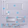 Astro Tension Shelf, White, 1 Shelf, 63cm Wide X 26cm Deep X 68-110cm High, 10kg Load Capacity, Kitchen Storage, Model 731-11