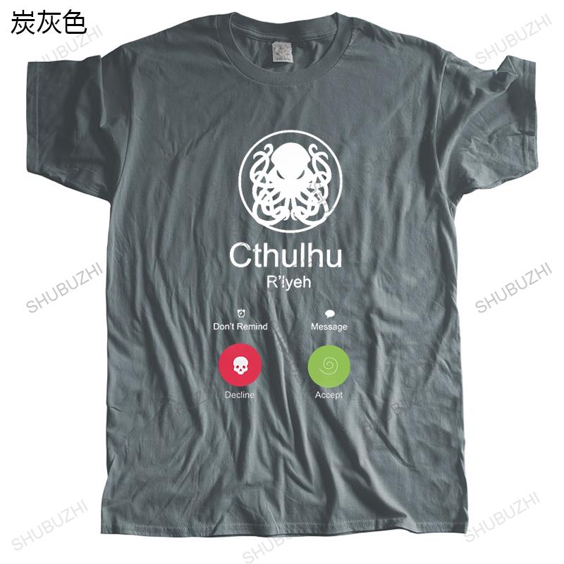 CALL OF CTHULHU Tshirt Novelty Designer T Shirt For Men Cotton Tshirt Funny Summer Rlyeh Octopus Tops Swag Lovecraft Tees