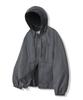 Cgp Garment Washed 2-Way Tech Short Hoodie Jacket_Charcoal