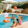 Inflatable Pool Basketball Hoop Set with Floating Base and Ball Suitable for Water Play and Outdoor Activities Durable Plastic Material