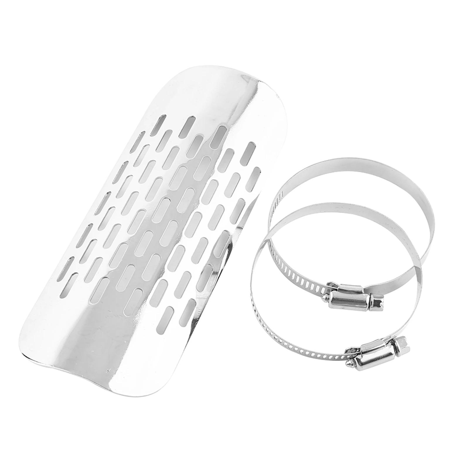 Universal Motorcycle Exhaust Muffler Pipe Heat Cover Exhaust Heat Exhaust Muffler Muffler Heat Cover Motorcycle Parts Multi-piece серебряный