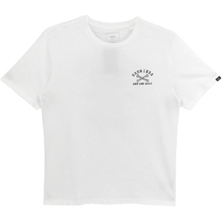 Vans T Shirts Men's White Crew Neck Moderate Straight Fit VN0A4UQRWHT