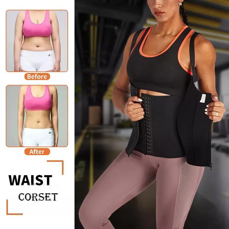 Hot Selling Women's Adjustable Fitness Corset Sweat-Shedding Waist Trimmer for Slimming and Fat-Burning Training