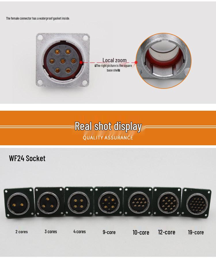 Weipu Waterproof 12-Pin 90° Aviation Power Connector Socket