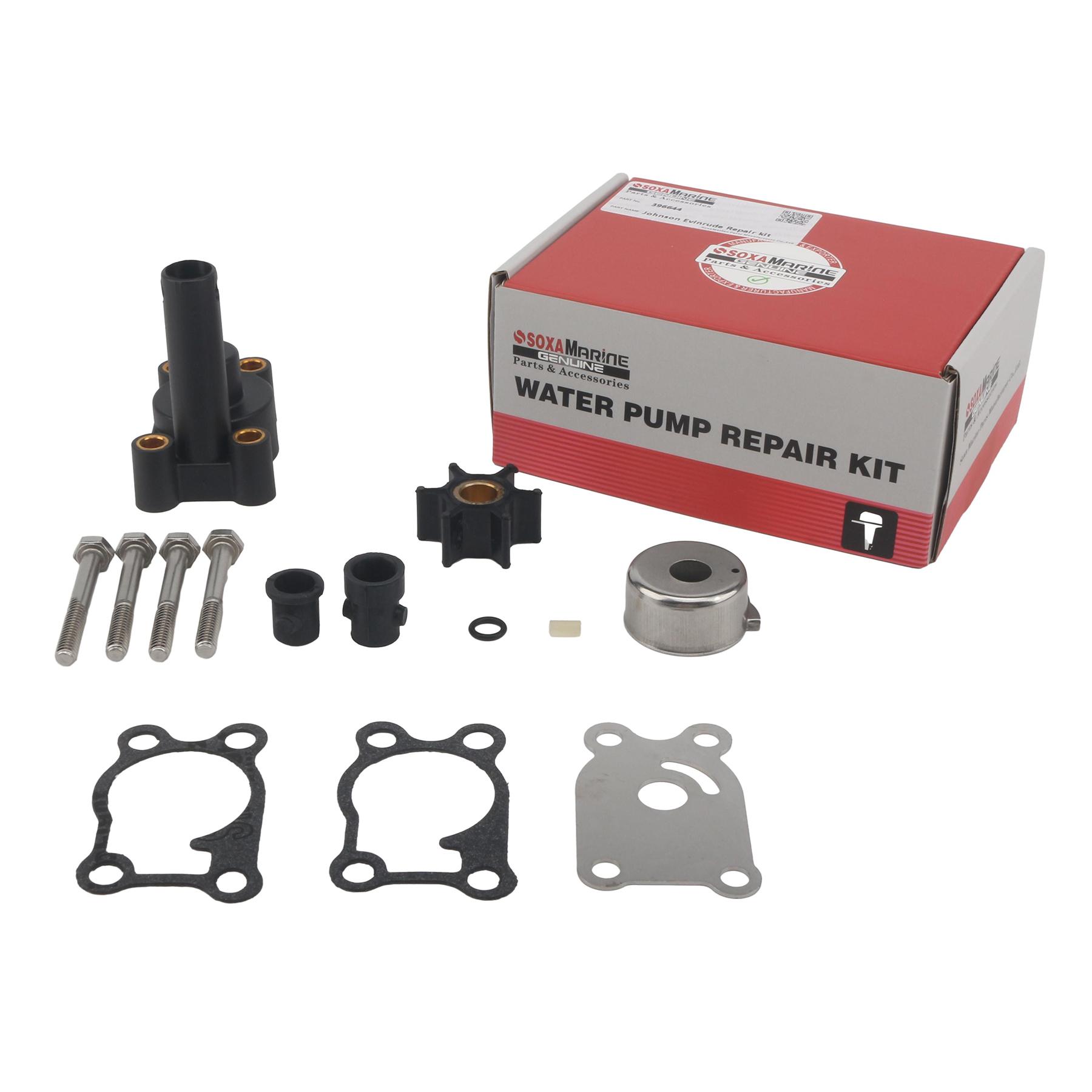 Water Pump Rebuild Kit 396644 W/ Housing Compatible with Johnson Evinrude Outboard 2 4 Stroke 4HP 4.5HP 6HP 8HP Motors 389844 396644