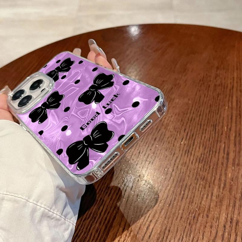 Colorful Love Heart Bow Girls  Phone Case For Apple iphone 15 16 14 13 Pro Max 16e 12 11 7 8 Plus XR SE Shockproof Fundas Cover