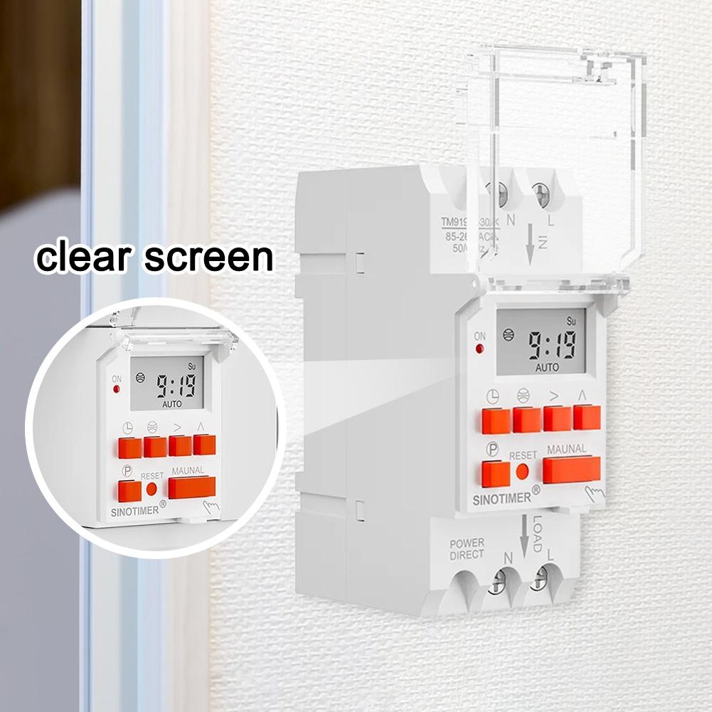 Wide Voltage 85-265V AC Astronomical Time Switch 16A 30A Digital Astronomical Timer Switch Din Rail for Automatic Calculation