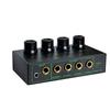 ABUO-4 Channel Low Noise Stereo Audio Amplifier Professional Headphone Amplifier For Sound Mixer PC Guitar