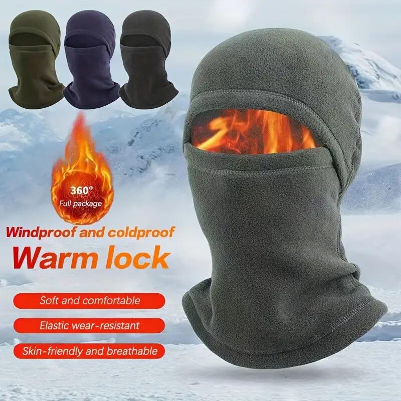 Outdoor Knitted Full Beanies Motorcycle Winter Balaclava Hat Cycling Skiing Sports Hood Caps Keep Warm Unisex Racing Fleece Hats