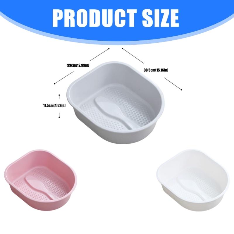 Soft Plastic Foot Bath Basins Ergonomic AntiSkid Texture Foot Bath Tub Ideal For Elderly Kids Family Easy To Clean