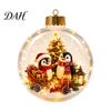 Transparent Hanging Xmas Decor Glowing Christmas Story Ornament, Light-Up Ball with Warm LED Light, Mini Holiday Display for Windowsills Scene