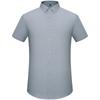 Classic Style Men's Solid Color Short Sleeve Button Up Lapel Shirt, Casual Chic Summer Tops For Office Casual Outdoors Wear