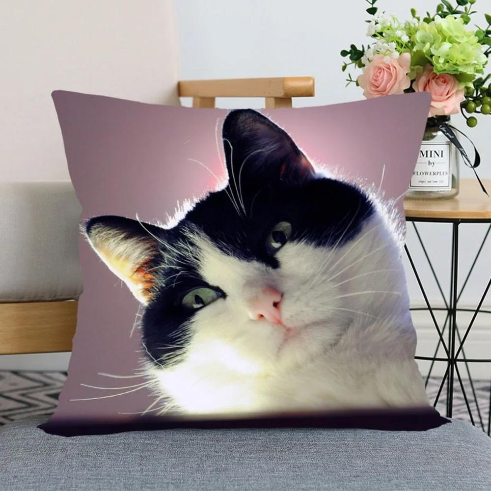 Față de pernă drăguță pentru pat de animale de companie, pentru canapea auto, casă, pisică, imprimată, pernă de protecție