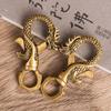 Vintage Kupfer Drachen Figuren Kleine Ornamente Retro Messing Tier Auto Schlüsselanhänger Handwerk Büro Schreibtisch Dekorationen Zubehör