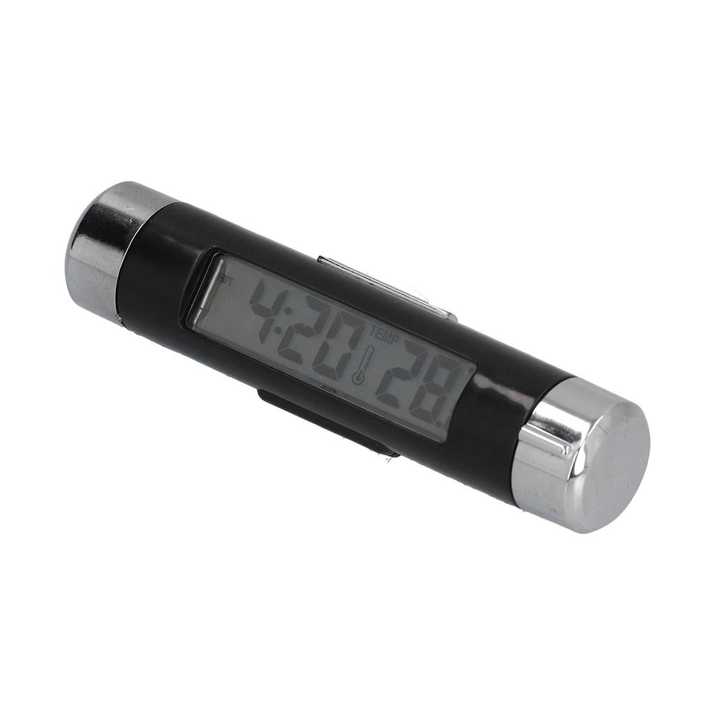 K01 Car Thermometer Battery Powered Multifunctional Luminous LCD Car Dashboard Clock