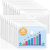 Sooez 20 Pack Plastic Envelopes File Folders, Rainforced Clear Folder Important Document Organizer, A4 Letter Size Bill Receipt Paper Holder