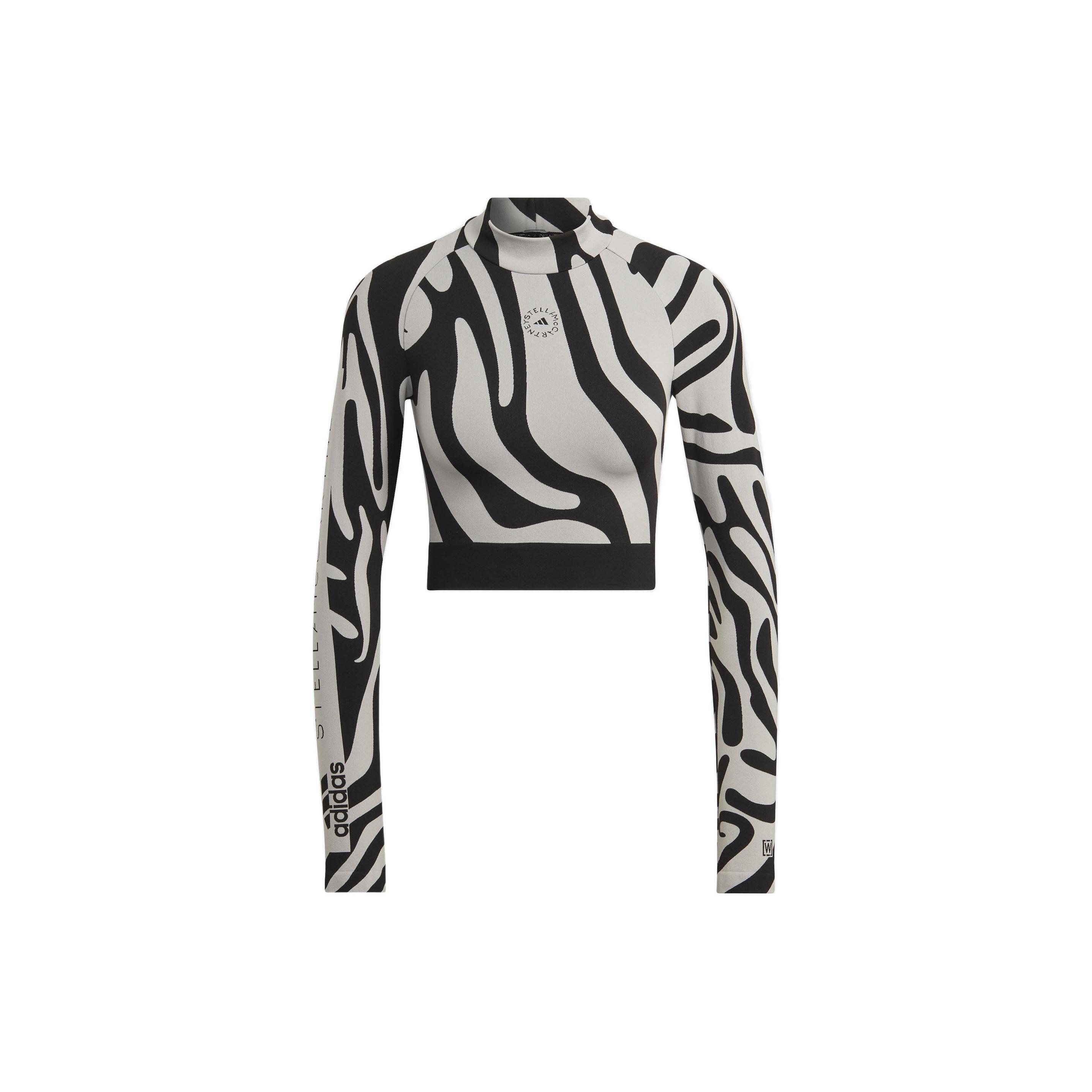 (WMNS) adidas by Stella McCartney Seamless Wolford Crop Top Asia Sizing White Black Women s HF3067 S