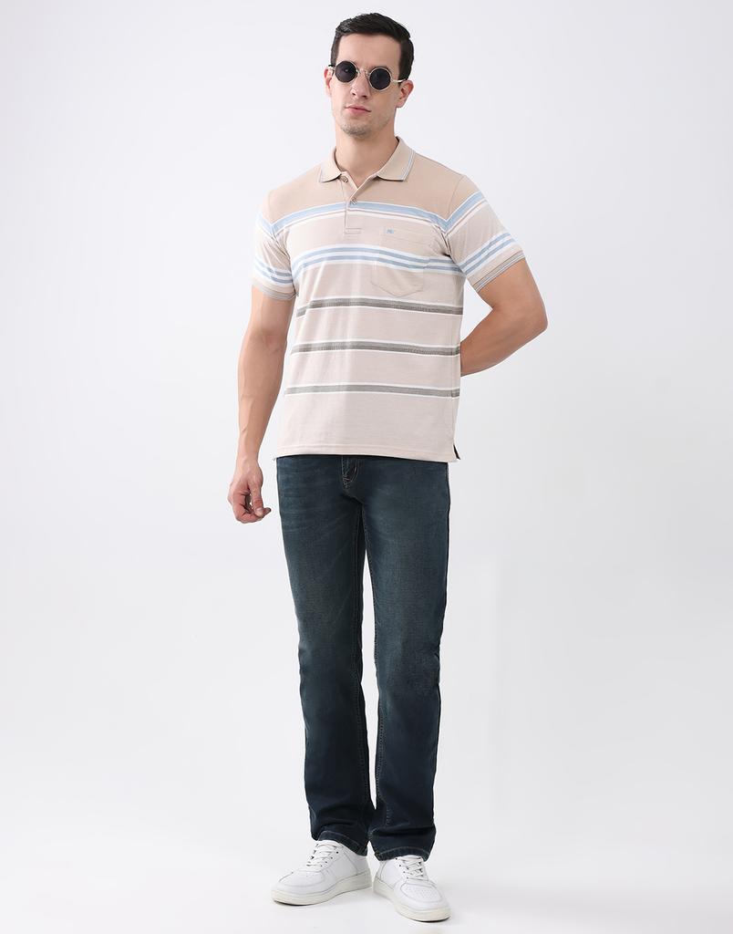 MONTE CARLO Men Collar Neck Half Sleeves T-Shirt