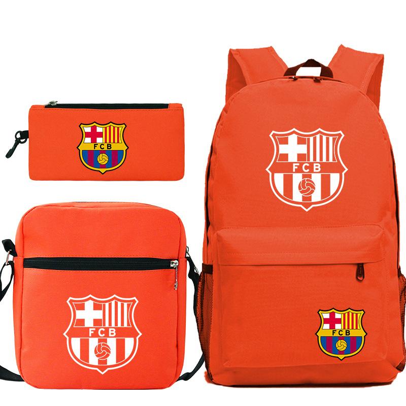 Student Backpack Set of 3 Star Player Print Oxford Cloth Bookbag Shoulder Bag Pencil Case Combo Large Capacity School Bag Gift for Teens